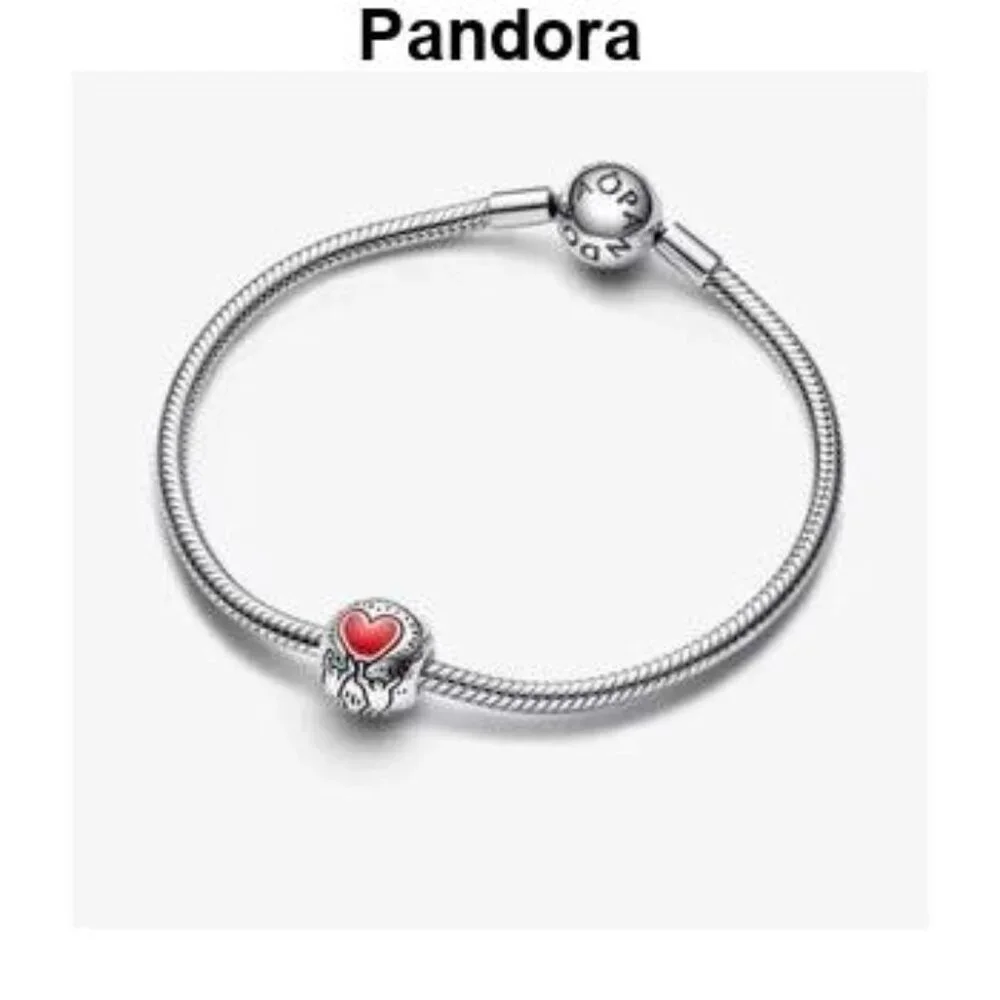 Pandora Red and Black Charm Bracelet